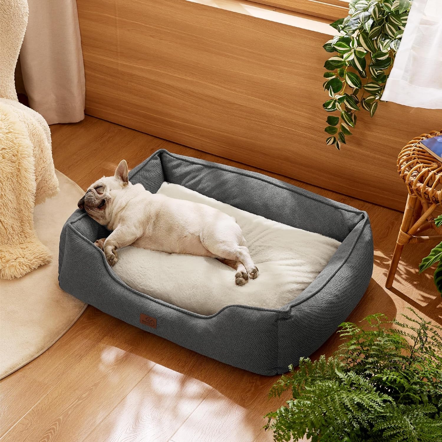 Bedsure Waterproof Dog Bed, Medium, All-Season Orthopedic Foam, Washable - 30x24x9", Grey