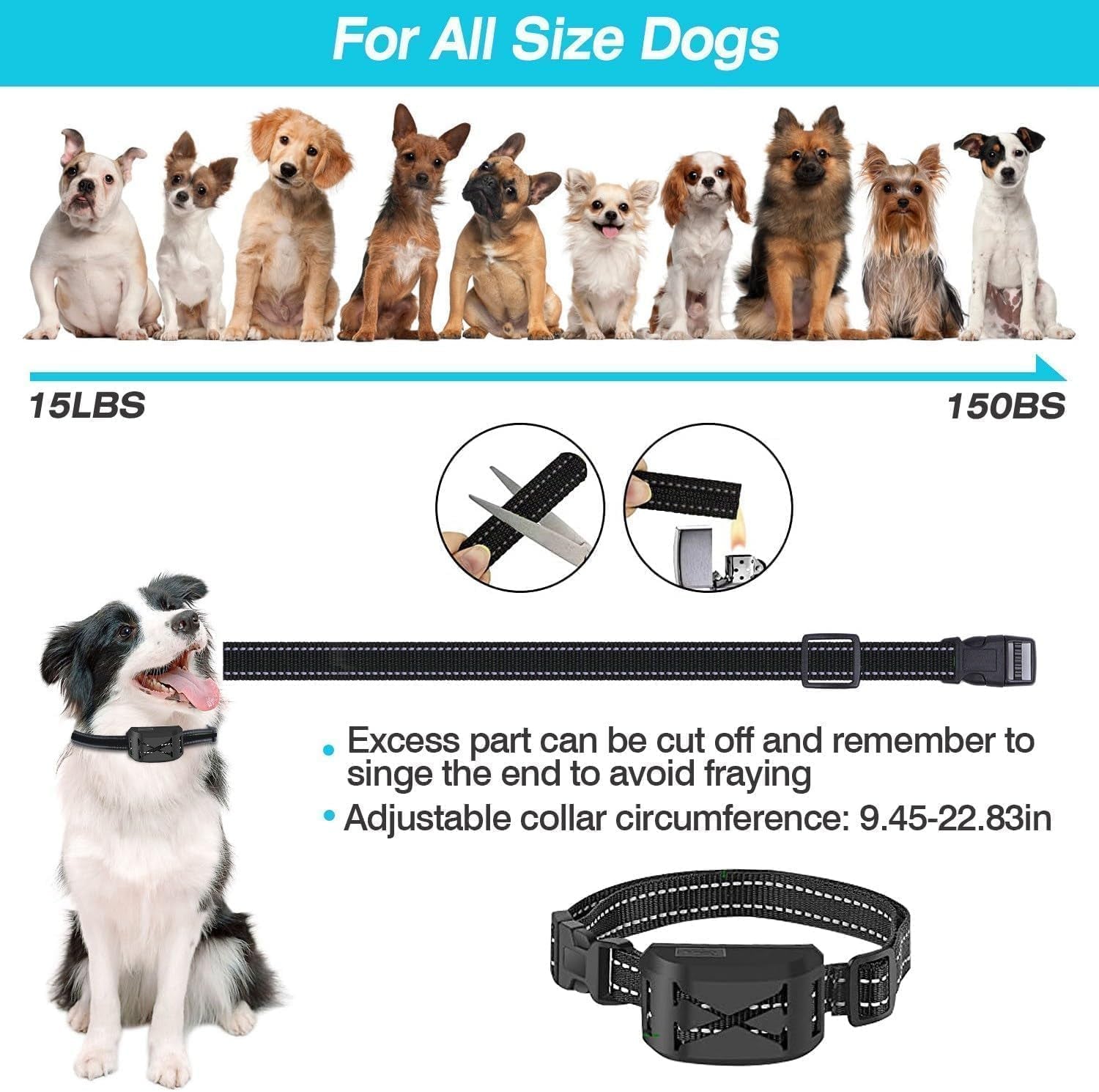 2-In-1 Wireless Dog Fence System – Electric Pet Containment System with IP65 Waterproof Training Collars for 2 Dogs, Covers up to 8 Acres