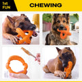 Fida 3-In-1 Indestructible Dog Toy – Detachable Rubber Balls, Interactive Tug & Fetch Toy for Aggressive Chewers, Large & Medium Dogs, Orange