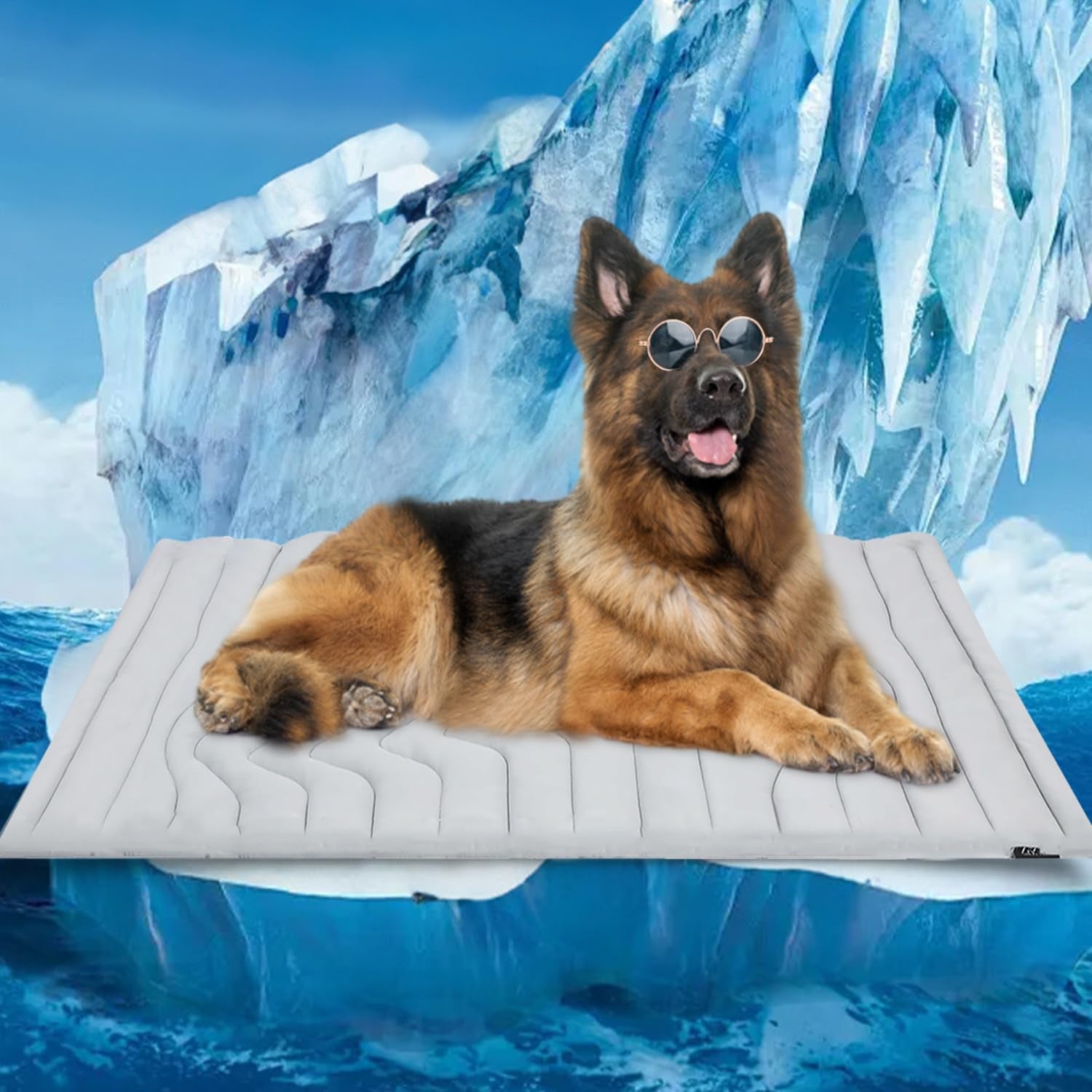 Large Dog Cooling Mat - Reversible Silicone Pet Cooling Pad, Durable & Washable, Ideal for Hot & Cold Use