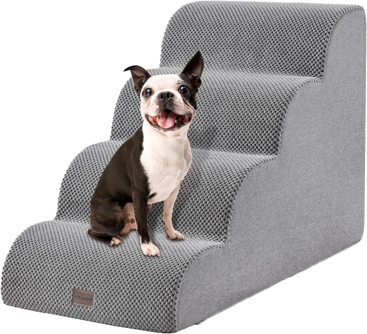 Dog Stairs 3-Step, Non-Slip for Small Dogs - Access Bed, Couch Easily - Indoor/Outdoor