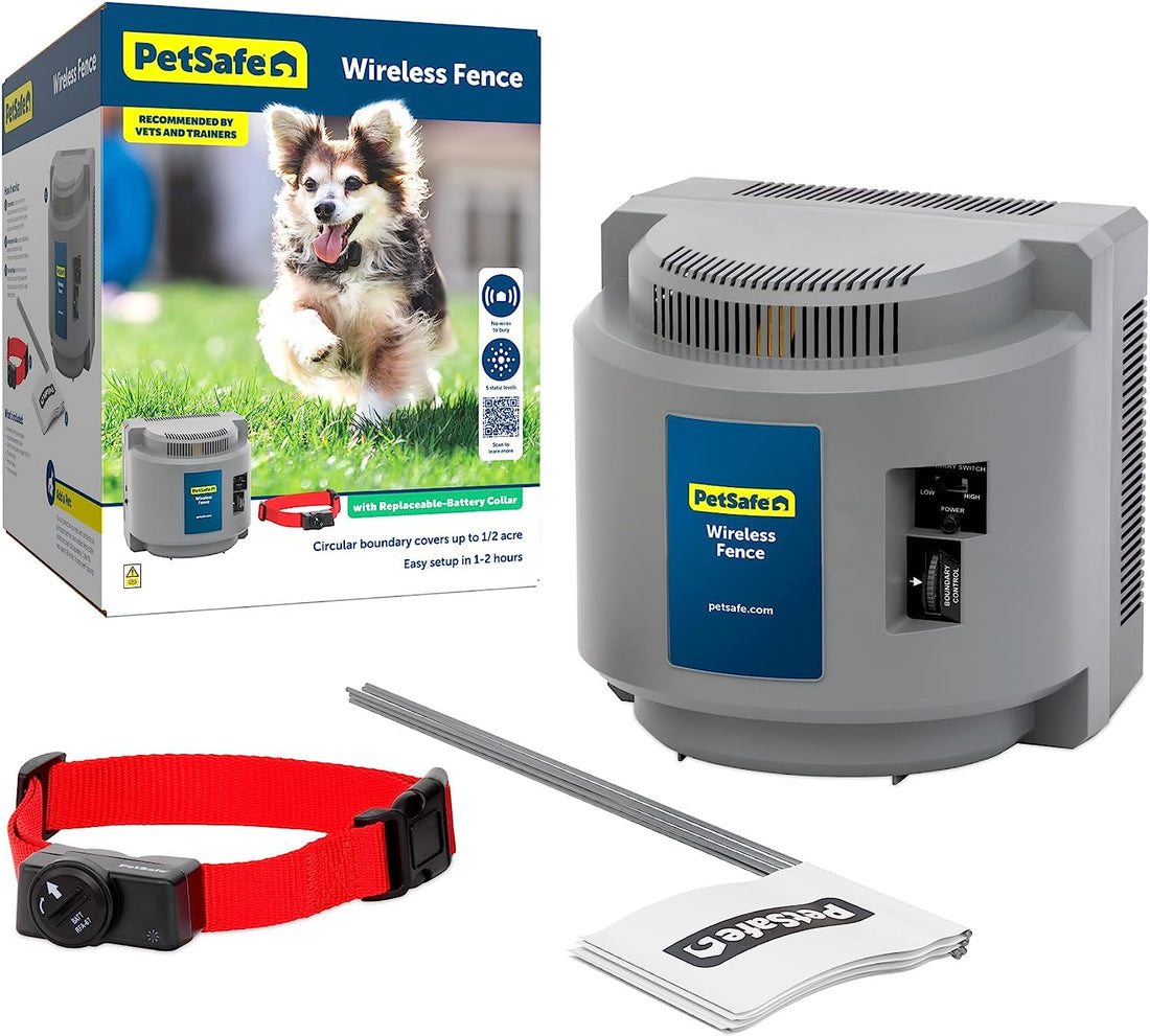 Wireless Pet Fence – Original Wireless Containment System, Covers up to 1/2 Acre for Dogs 8 lbs and Up