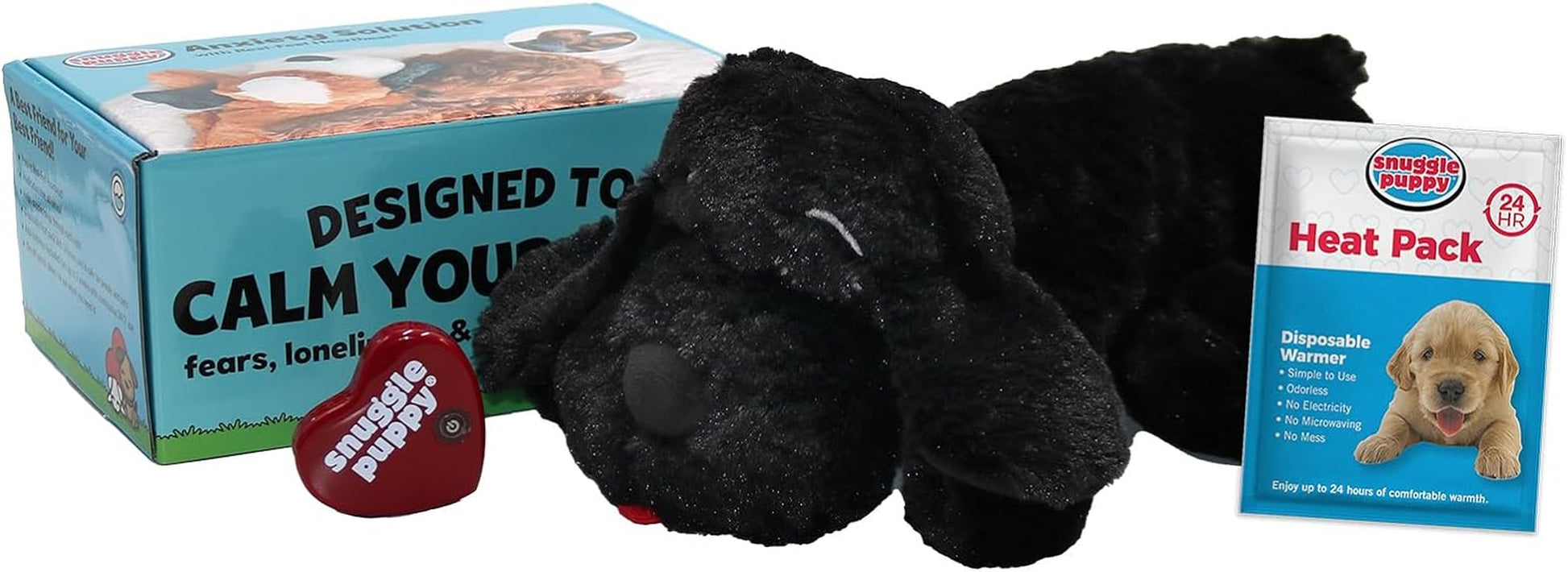 Snuggle Puppy Heartbeat Comfort Toy - Calming Stuffed Animal for Pet Anxiety & Behavioral Training