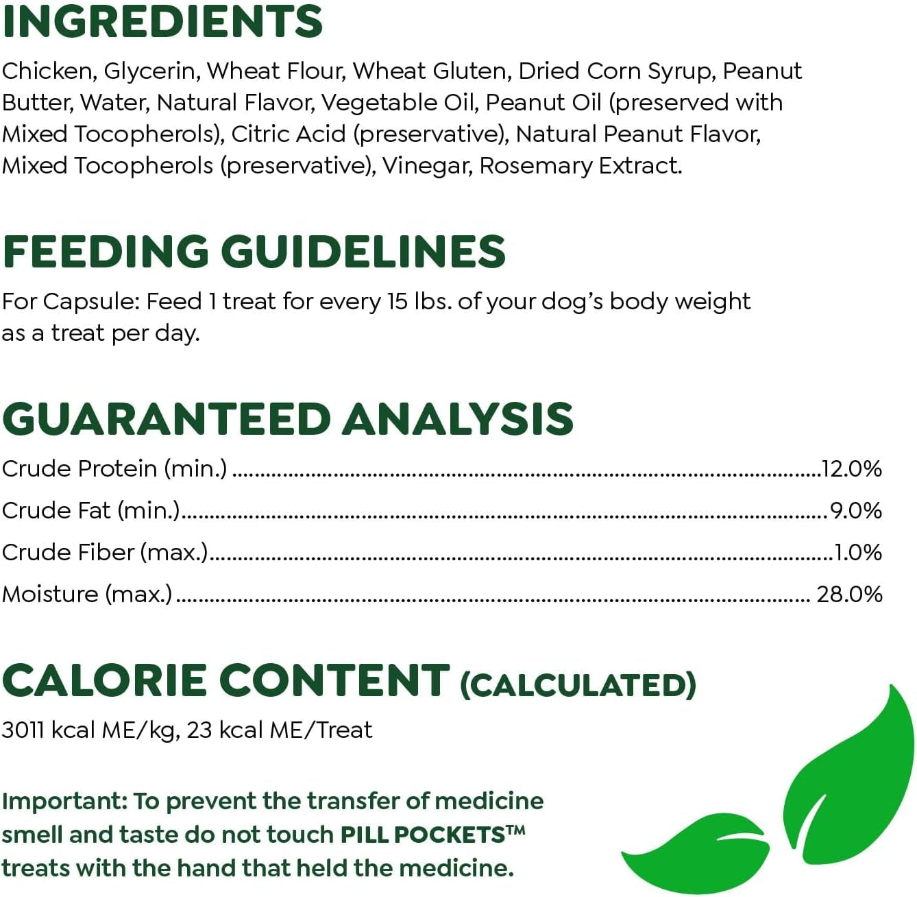 Greenies Pill Pockets for Dogs, Real Peanut Butter Flavor, Capsule Size Soft Treats, Easy-to-Give Pill-Hiding Dog Snacks