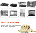 Lemberi Heavy-Duty Dog Crate – Escape-Proof, High-Anxiety Crate with Lockable Wheels, Double Doors, Removable Tray, Extra Large for Indoor Use