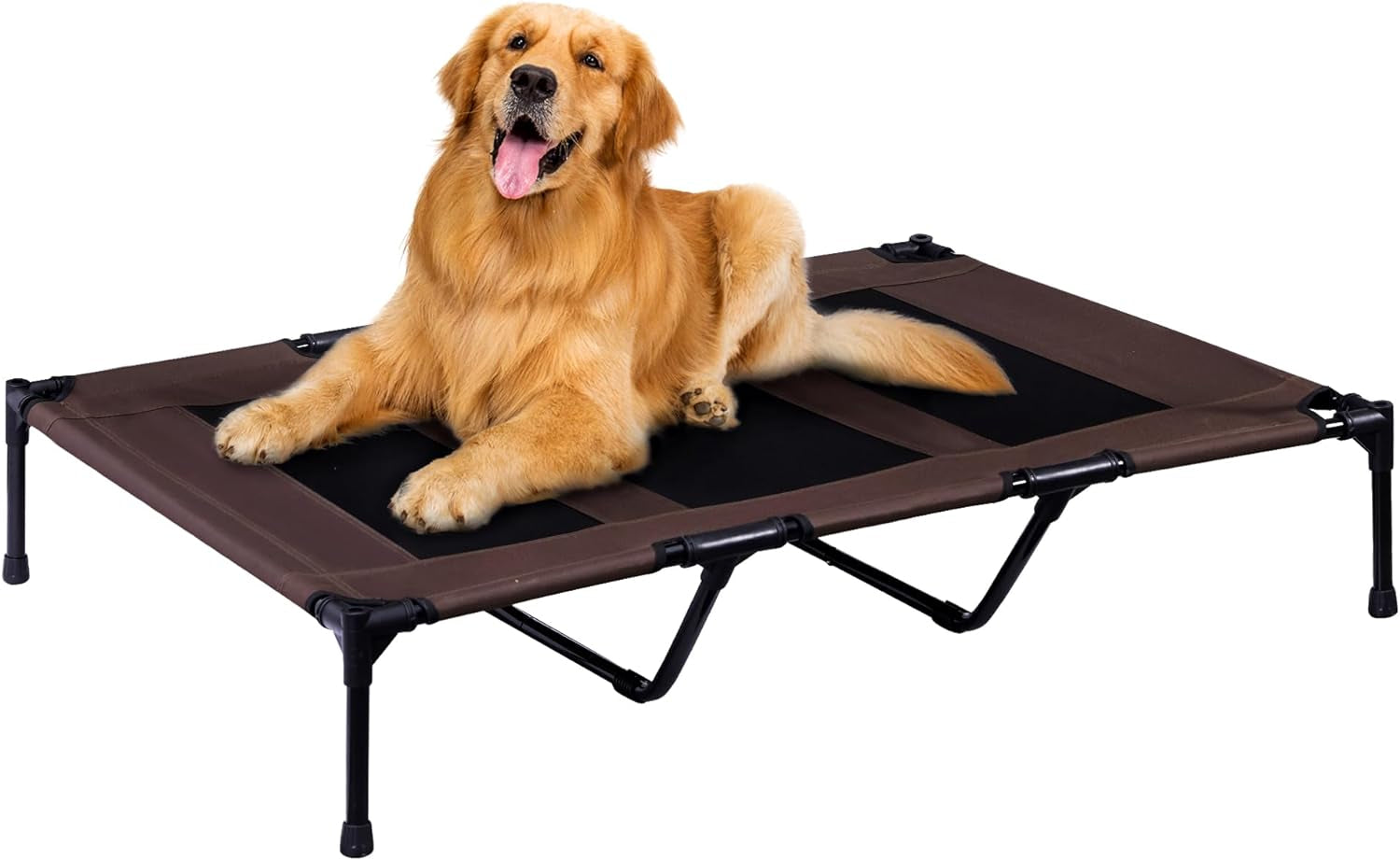 PRAISUN Large Outdoor Dog Bed - Elevated, Cooling, Portable with Oxford & Textilene Mesh