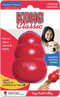 KONG Classic Medium Dog Toy: Chewable, Stuffable, with Unpredictable Bounce, Durable Rubber