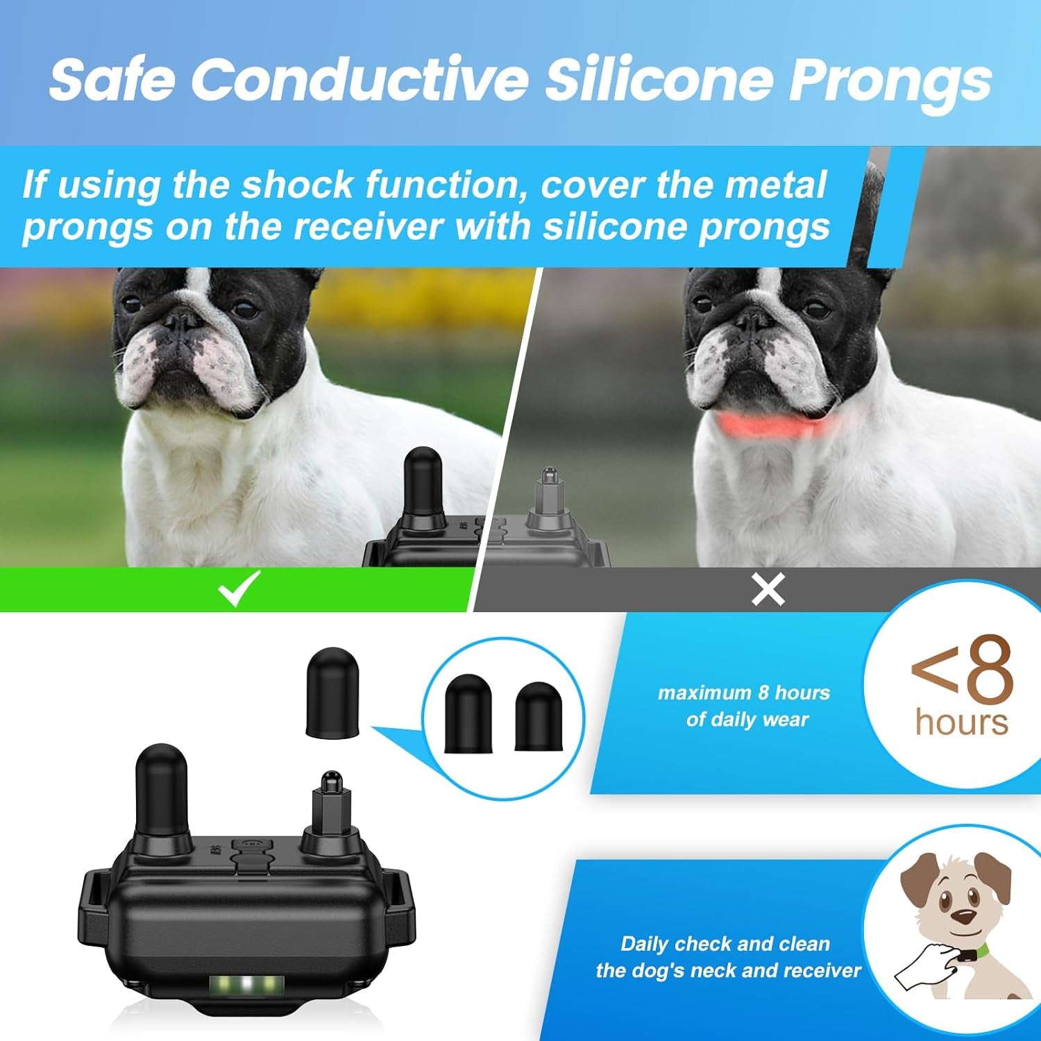 Multi-Mode Waterproof Dog Training Collar with Remote: Beep, Vibration, Shock, Light