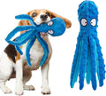 Alphatool Squeaky Dog Toy, Octopus Toys for Aggressive Chewers, Tough No Stuffing Plush Large Dogs, Crinkle Interactive Puppy Small Medium Dogs