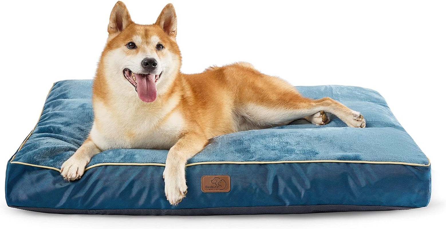 Bedsure Waterproof Large Dog Bed - 4 Inch Thick, Washable Cover, for Dogs up to 80lbs