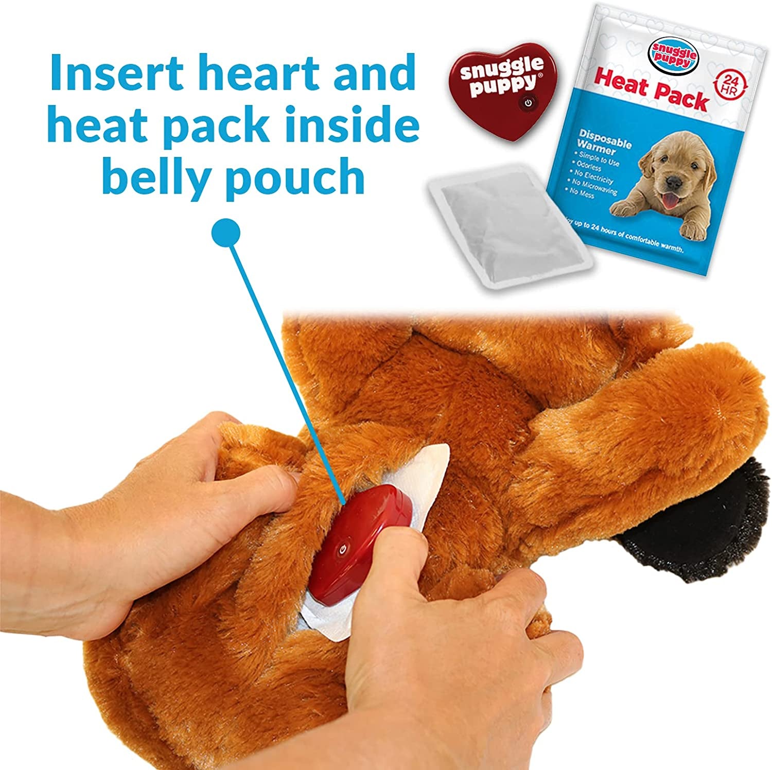 Snuggle Puppy Heartbeat Comfort Toy - Calming Stuffed Animal for Pet Anxiety & Behavioral Training