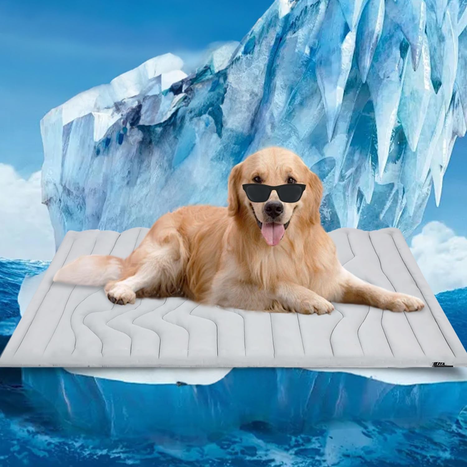 Large Dog Cooling Mat - Reversible Silicone Pet Cooling Pad, Durable & Washable, Ideal for Hot & Cold Use