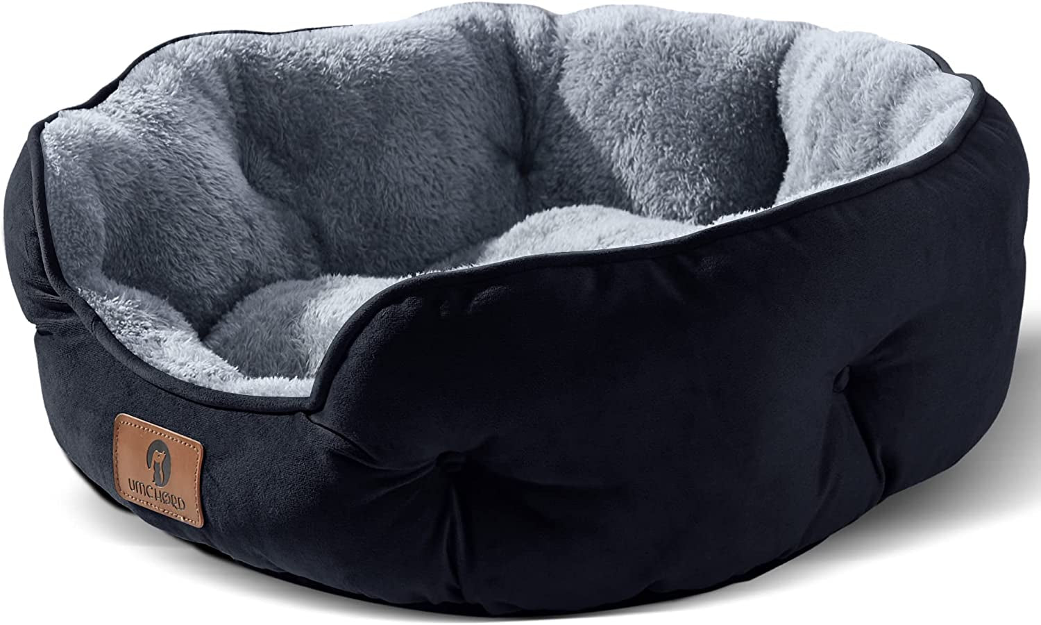 Multi-Pet Round Bed for Small Dogs: Extra Soft, Water-Resistant, Machine Washable, 20"