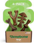 Benebone Medium Dog Chew Toys - 4-Pack for Aggressive Chewers, Made in USA, for Dogs up to 60lbs