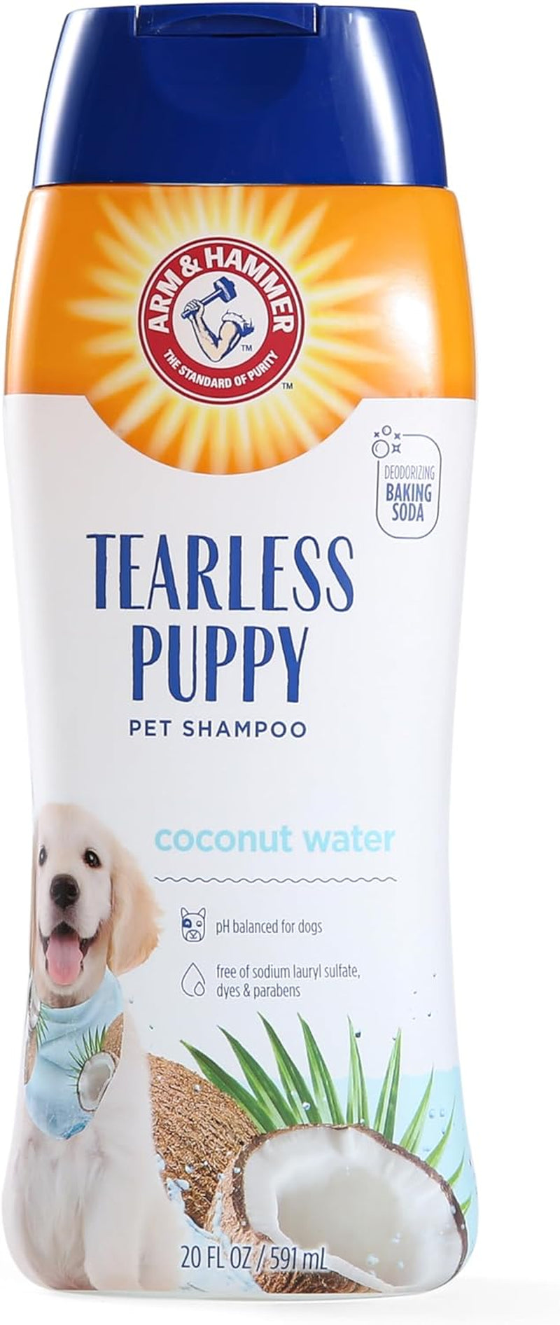 Arm & Hammer Tearless Puppy Shampoo – Gentle Coconut Water Scented Dog Shampoo for Puppies & Dogs, Soft & Effective Cleaning