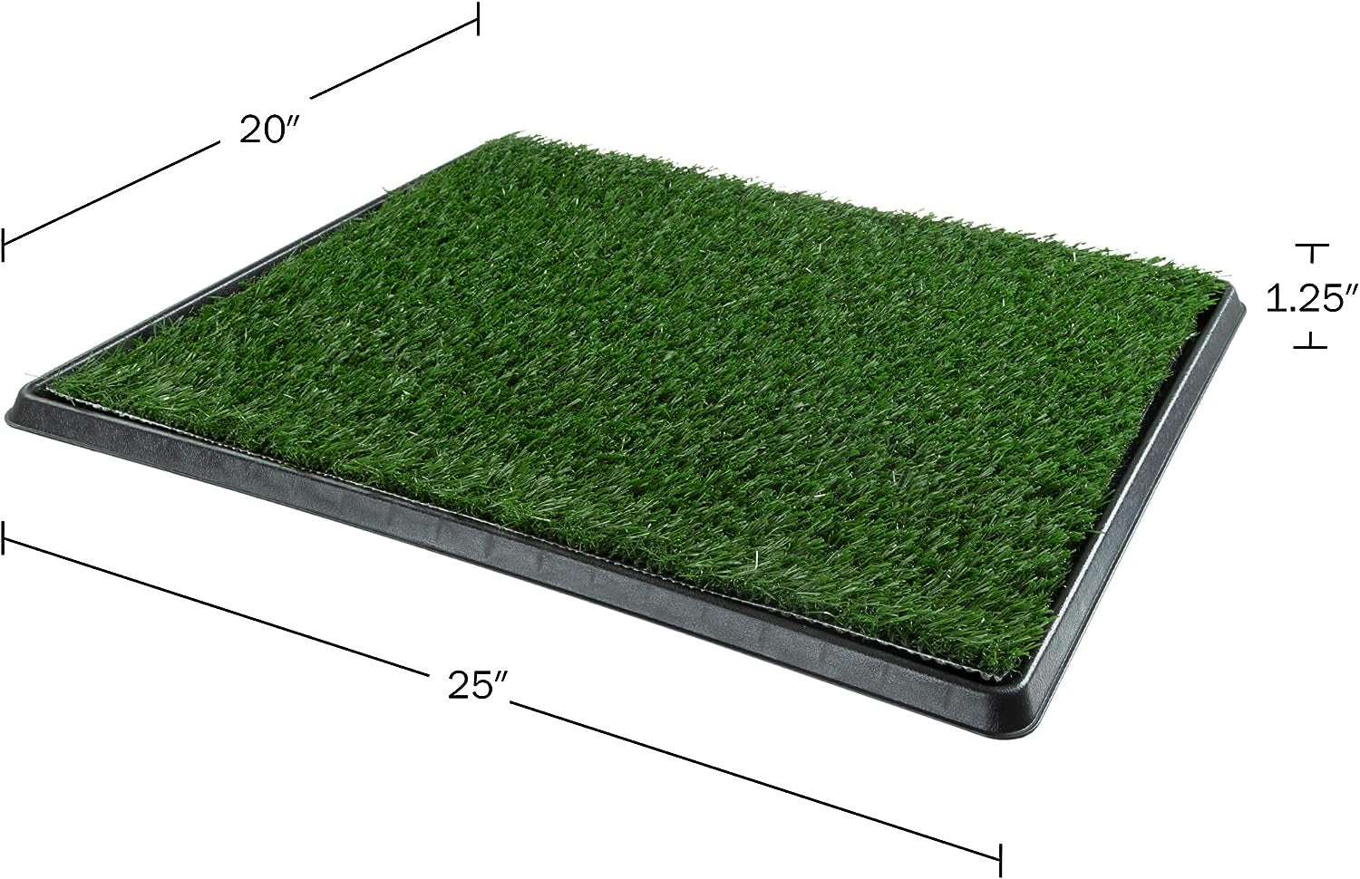 PETMAKER Artificial Grass Puppy Pee Pad with Tray – Reusable Multi-Layer Dog Potty Training Pad for Small Dogs