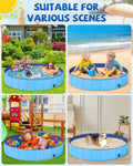 Foldable Medium Dog Pool, Collapsible Bath for Dogs & Kids, PVC, 40