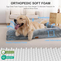 XL Orthopedic Dog Bed: Waterproof, Washable, Grey, Ideal for Large Dogs