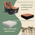 Travel Car Bed with Seat Belt, Fully Detachable & Washable, 3 Adjustable Straps for Secure Installation