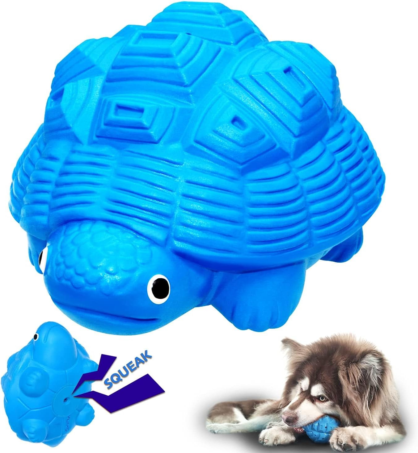 Tough Chew Toy for Aggressive Chewers, Indestructible Squeaky Toy for All Dog Breeds