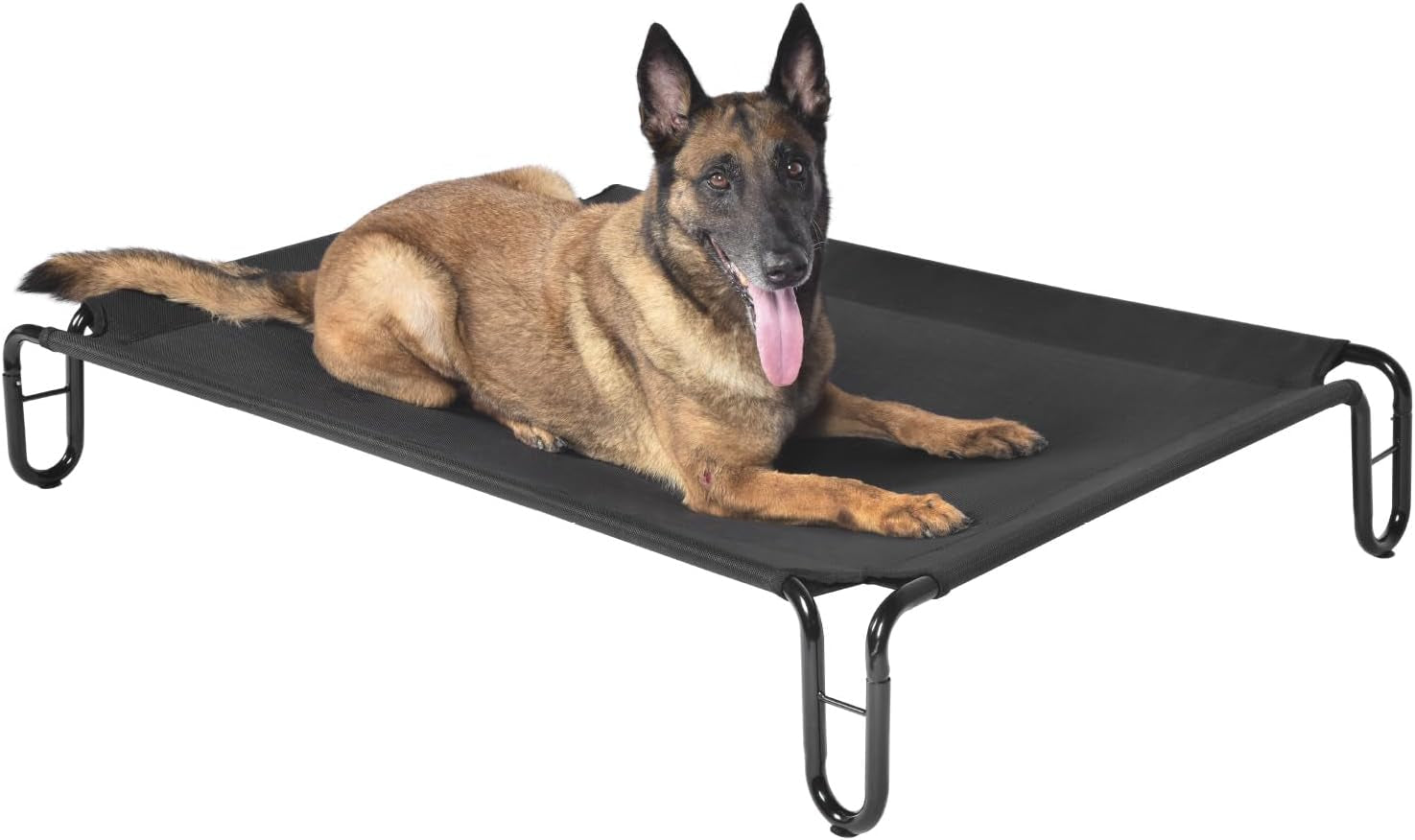 Elevated Outdoor Dog Bed, Raised, Waterproof, Breathable Teslin Mesh, Non-Slip, Up to 65lbs