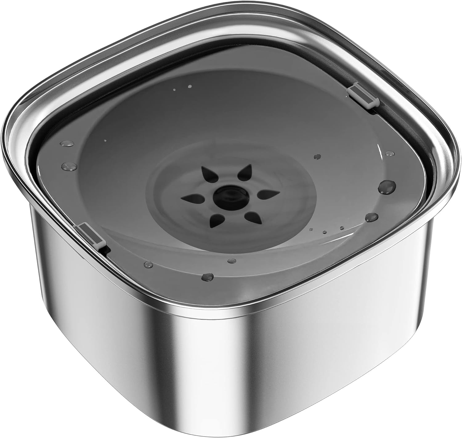 UPSKY Large No-Spill Dog Water Bowl, 3L Stainless Steel, Anti-Splash Design for Sloppy Drinkers