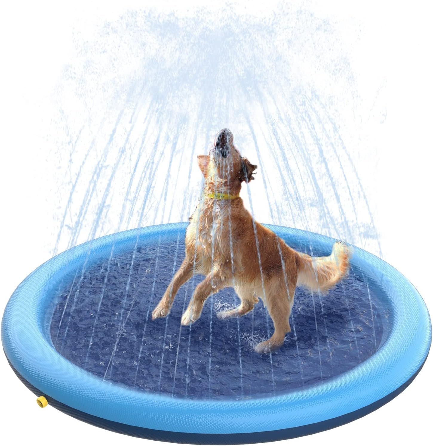 Peteast 67" Anti-Slip Dog Splash Pad, BPA-Free, 0.58mm Thick - Blue