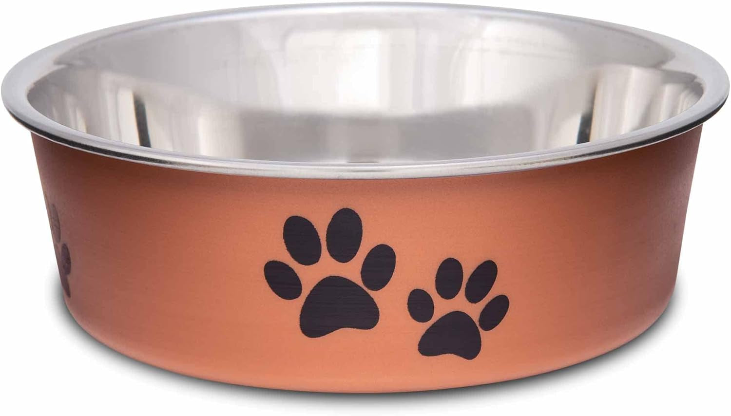 Loving Pets Bella Bowls: No-Tip Stainless Steel, Spill-Proof Pet Bowl, Medium, Blueberry Blue