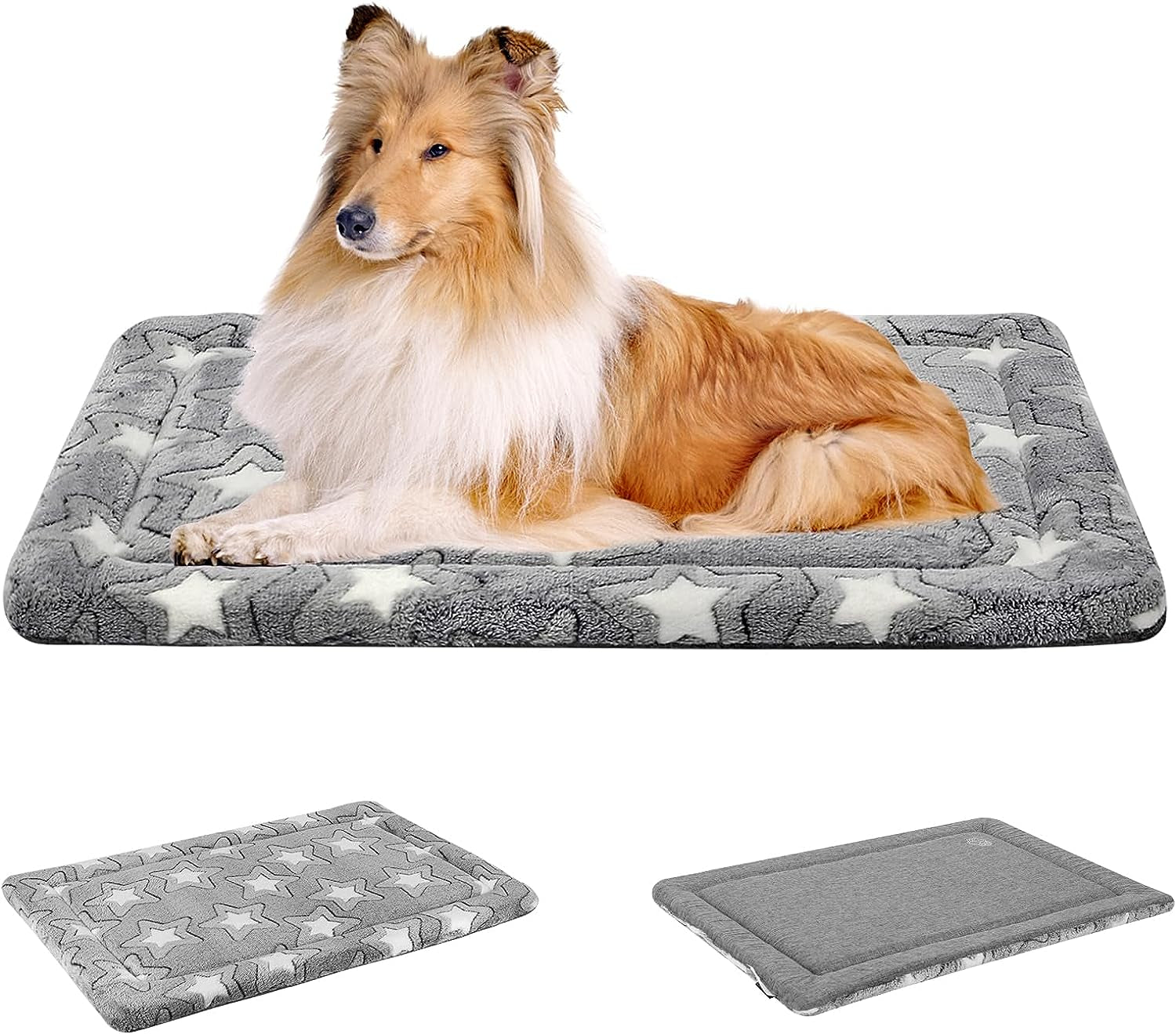 EMPSIGN Reversible Dog Bed Mat - Cool & Warm Sides, Machine Washable, Large - 36x24x1.1 Inches