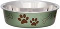 Loving Pets Bella Bowls: No-Tip Stainless Steel, Spill-Proof Pet Bowl, Medium, Blueberry Blue