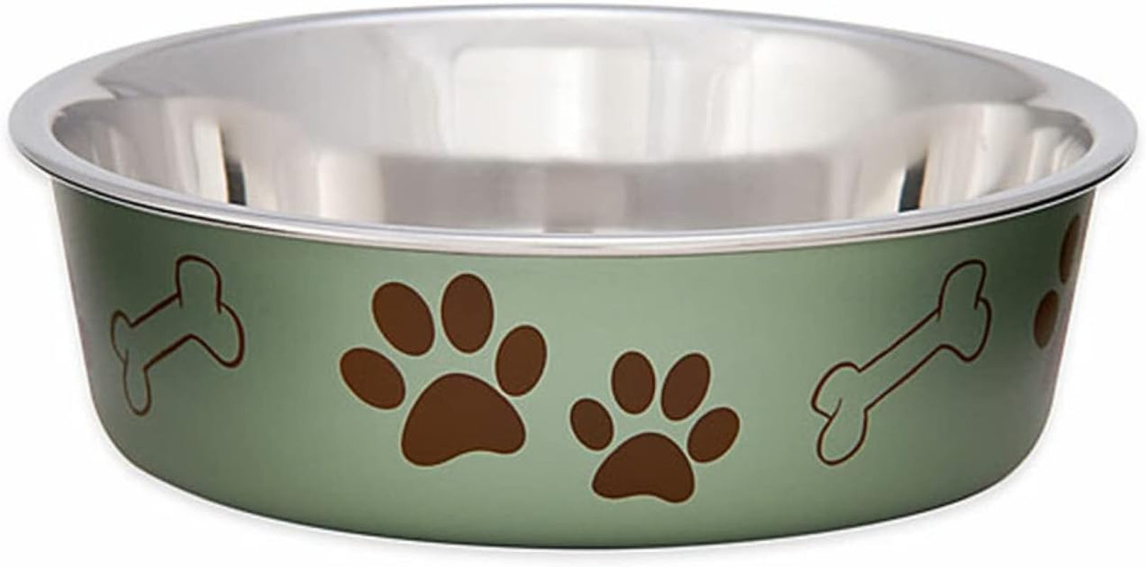 Loving Pets Bella Bowls: No-Tip Stainless Steel, Spill-Proof Pet Bowl, Medium, Blueberry Blue