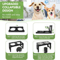 Adjustable Elevated Dog Bowls - 4 Heights, 2 Thick Stainless Steel Bowls for Medium to Large Dogs