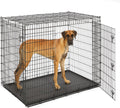 Midwest Double Door Enhanced Crate – Various-Sized Dog Crate with Leak-Proof Pan, Divider Panel, Patented Features, and Floor-Protecting Feet