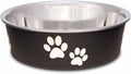 Loving Pets Bella Bowls: No-Tip Stainless Steel, Spill-Proof Pet Bowl, Medium, Blueberry Blue