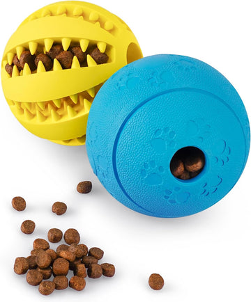 HIPPIH Dog Puzzle Toys 2-Pack - Interactive Treat Dispensing Balls for Small & Medium Dog