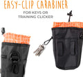 Mighty Paw Dog Treat Bag: Includes Carabiner & Pick-Up Bags, Reflective Belt, Black