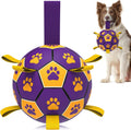 Dog Soccer Ball with Tug Straps, Interactive, Water Toy for Small & Medium Dogs - 6