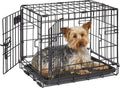 Midwest Double Door Enhanced Crate – Various-Sized Dog Crate with Leak-Proof Pan, Divider Panel, Patented Features, and Floor-Protecting Feet