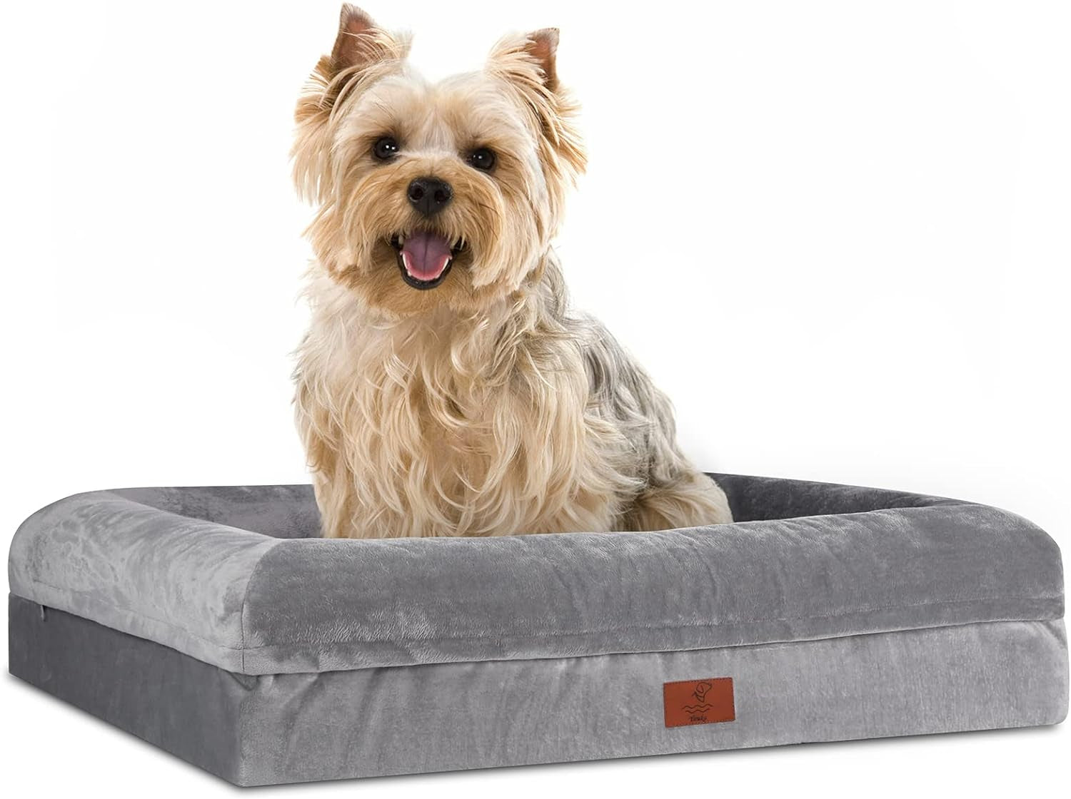 XL Orthopedic Dog Bed: Waterproof, Washable, Grey, Ideal for Large Dogs