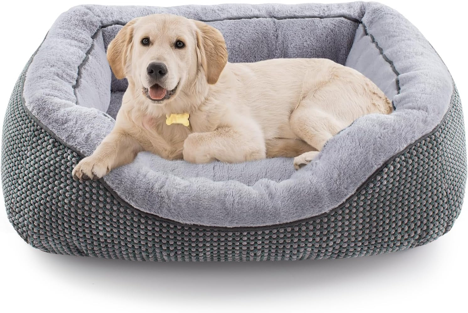 INVENHO Small Orthopedic Dog Bed - Washable, Anti-Slip for Small Dogs & Cats, 20"x19"x6"