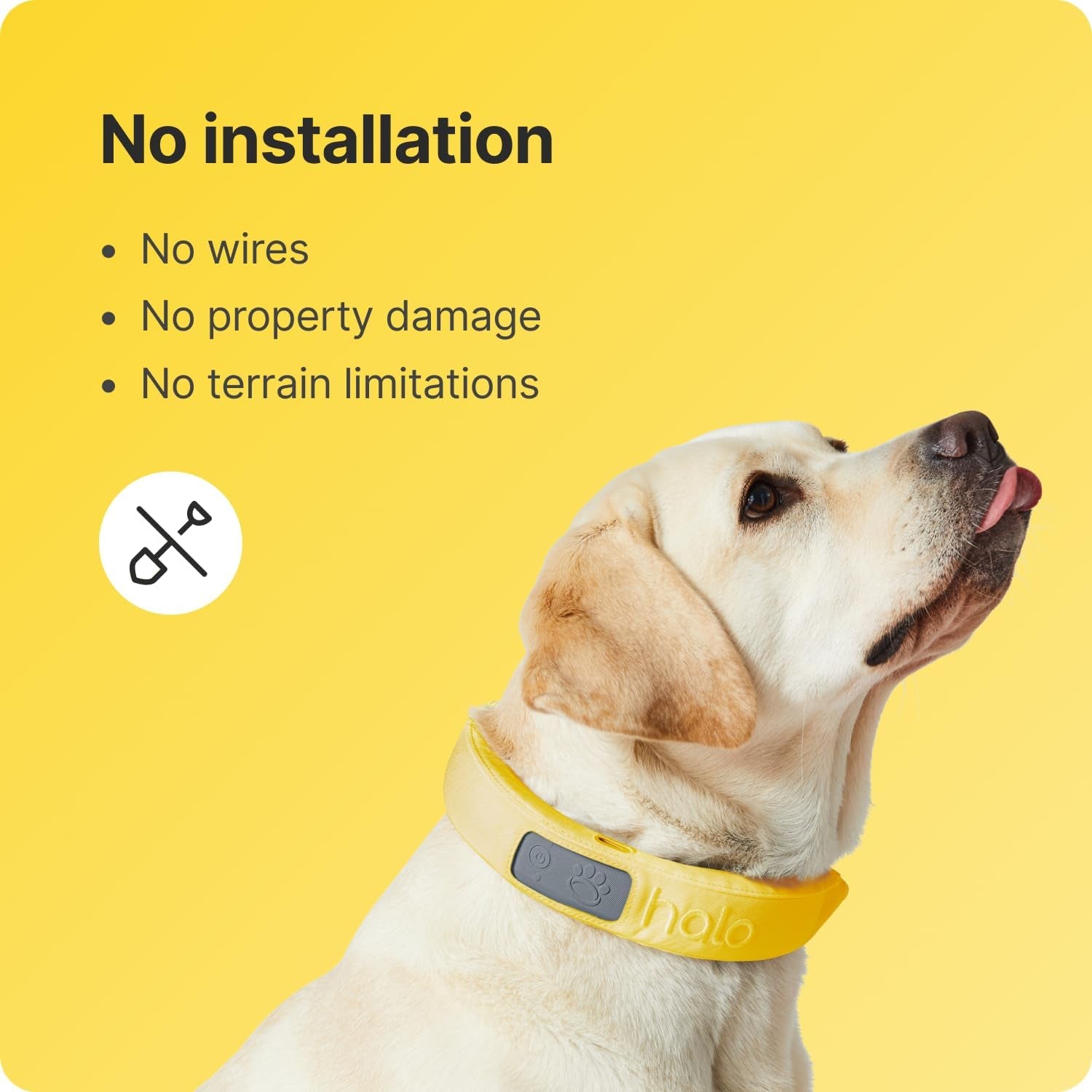 Halo Collar 3 GPS Dog Fence - Waterproof Wireless Fence with Real-Time Tracking, Instantly Create & Store Fences