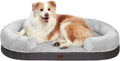 Orthopedic Dog Bed with Memory Foam: Large, Waterproof, Extra Neck Support, 38” Grey