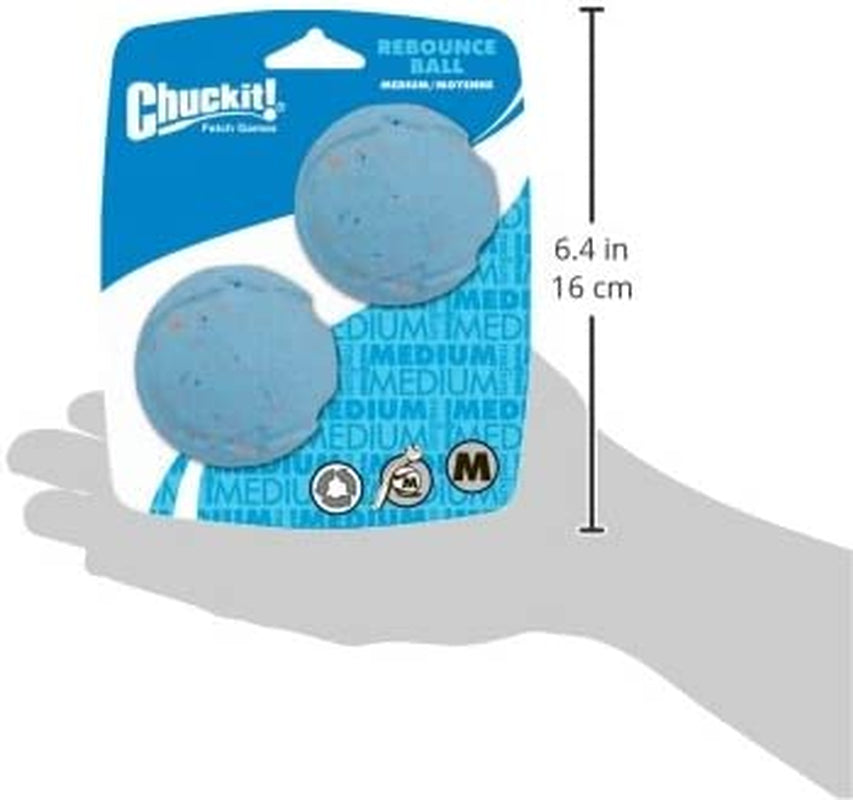 Chuckit! Medium Rebounce Ball: 2.5 Inch, 2-Pack, Durable, For Active Dogs, Blues & Purples