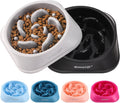 Mateeylife 1 or 2 Pieces, Slow Feeder Dog Bowls: Anti-Choking Puzzle Bowls - Various Colors