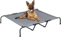 PRAISUN XL Outdoor Elevated Dog Cot with Mesh, Cooling, Portable - Dark Gray