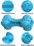 SCHITEC Tough Rubber Chew Toy with Toothbrush, Squeaky, for Aggressive Chewers, Large/Medium Dogs