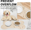 Anti-Slip Silicone Dog Food Mat - Waterproof, Raised Edge, Suitable for Small to Medium Pets