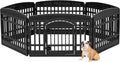 IRIS USA 4-Panel Dog Playpen with Door – Foldable, Customizable Indoor/Outdoor Puppy Playpen, Easy to Assemble, Portable Pet Pen