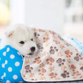 4-Piece Pet Blanket Set - Paw Print Fleece Blankets for Small & Medium Dogs, Guinea Pigs & Small Animals