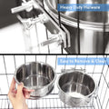 No-Spill Kennel Water Bowl 2-Pack – Hanging Cage Crate Bowls for Small Dogs, Feeder Dish Holds 2 Cups, Easy to Clean